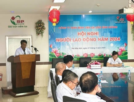 Ngày 27/03/2024, Bệnh viện Đa khoa Sài Gòn Bình Dương đã tổ chức Hội nghị Người lao động năm 2024 tại Hội trường Bệnh viện.
