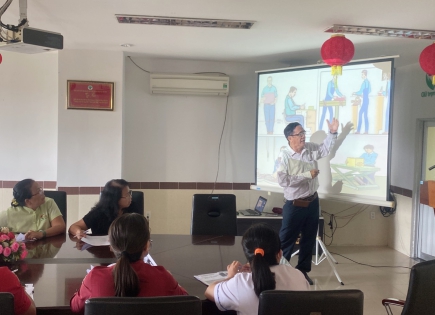 Buổi huấn luyện Vệ Sinh - An Toàn Lao Động cho toàn thể nhân viên Bệnh viện Đa Khoa Sài Gòn Bình Dương.